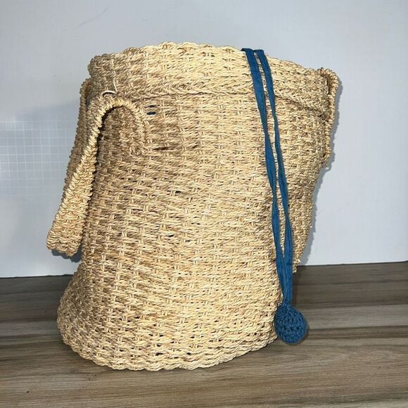 Home Trends Handwoven Yarn Tote on the go or at home Bag Slouch Basket - Picture 1 of 10